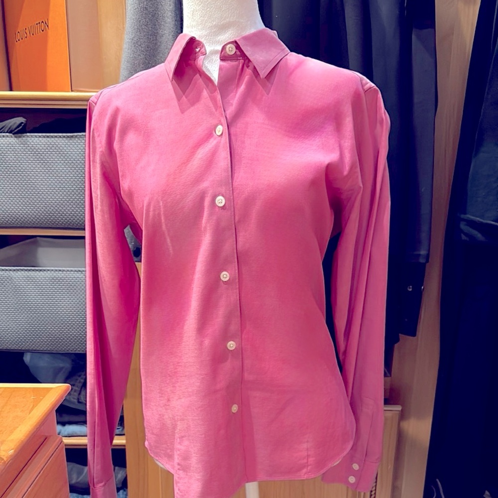 Pink Button-Up Women's Top